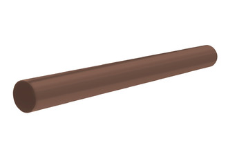 Труба водосточная с муфтой ПВХ Стандарт Альта Профиль, D-74 мм, цвет коричневый, 3000 мм