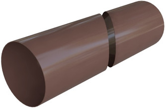 Труба водосточная с муфтой ПВХ Элит Альта Профиль, D-95 мм, цвет коричневый, 3000 мм