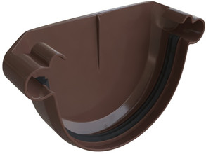 Заглушка ПВХ Элит Альта Профиль, D-125 мм, цвет коричневый