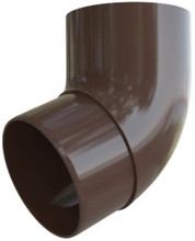 Колено трубы 67° ПВХ Элит Альта Профиль, D-95 мм, цвет коричневый