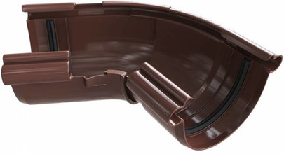 Угол желоба 120-145° ПВХ Элит Альта Профиль, D-125 мм, цвет коричневый