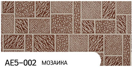 Фасадная панель Zodiac коллекция Мозаика, цвет AE5-002, размер 3800*380*16 мм