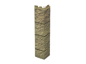 Угол наружный Vox (Вокс) серия Sand STONE (под камень), цвет Светло-коричневый, 446х121 мм