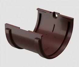 Соединитель желоба D120 мм Docke (Деке) Premium, цвет шоколад (Ral 8019)