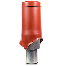Вентиляционный выход Krovent Pipe-VT 125/206/500, цвет кирпичный