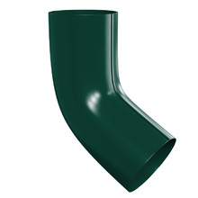 Колено трубы D100 МП FORAMINA, цвет Ral 6005 зеленый