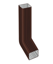Труба водосточная с коленом 3000 мм, 76х102 Металл Профиль Модерн, цвет RAL 8017 коричневый