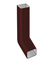 Труба водосточная с коленом 3000 мм, 76х102 Металл Профиль Модерн, цвет Р363 вишневый