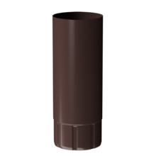 Труба водосточная 3 метра Docke STAL PREMIUM, цвет шоколад (Ral 8019)