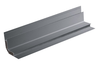 Угловой элемент внутренний GRINDERDECO, алюминиевый, для монтажа фасадной панели 300 ДПК, серый, 60х17.5х3000мм