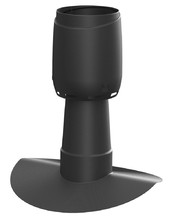 ALIPAI FLOW 110 дефлектор коньковый, цвет черный (для вентиляции мягких кровель) угол уклона 14 градусов
