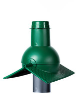 Коньковый выход канализации Krovent Pipe-Cone зеленый (для любого типа кровли)