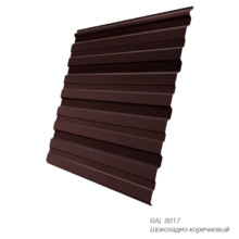 Профнастил Grand Line C10R 0,5 мм покрытие Velur Ral 8017 шоколад