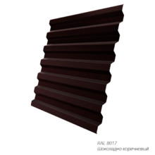 Профнастил Grand Line C21R 0,5 мм покрытие Quarzit Lite Ral 8017 шоколад