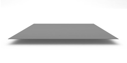 Плоский лист с полимерным покрытием Полиэстер (PE) 0,45 мм, 1250х2000 мм, цвет RAL 7004
