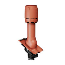 Дефлектор канализационного стояка для волновой черепицы Braas D110/700, цвет красный