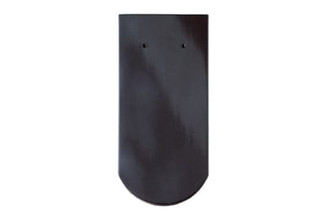 Черепица Braas Опал Глазурь глубокий черный, 380х180 мм