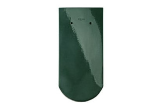 Черепица Braas Опал Топ-глазурь зеленая ель, 380х180 мм