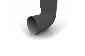 Отводной наконечник трубы Ruplast (125/90) серый