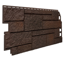 Фасадные панели ТехноНиколь Песчаник, цвет темно-коричневый 1000х420 мм