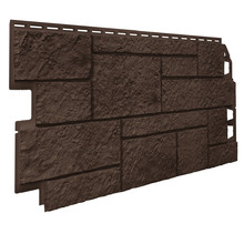 Фасадные панели ТехноНиколь Оптима Песчаник, цвет темно-коричневый 1000х420 мм