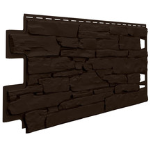 Фасадные панели ТехноНиколь Оптима Камень, цвет темно-коричневый 1000х420 мм