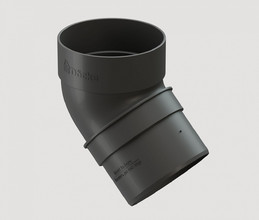 Колено 45° Docke Standart D80 мм, цвет серый (RAL 7024)