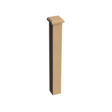 Столб ограждения из ДПК GRINDERDECO шлифованный, карамель, 120х1075х120мм (с колпаком и крепежом)