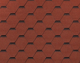 Мягкая кровля Roofshield Стандарт Классик, цвет кирпично-красный с оттенением, 3 м²/упак.