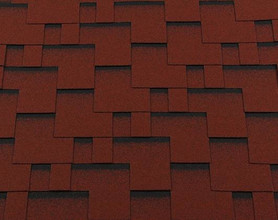 Мягкая кровля Roofshield Модерн Классик, цвет красный с оттенением, 3 м²/упак.